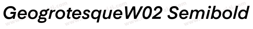GeogrotesqueW02 Semibold Regular字体转换
